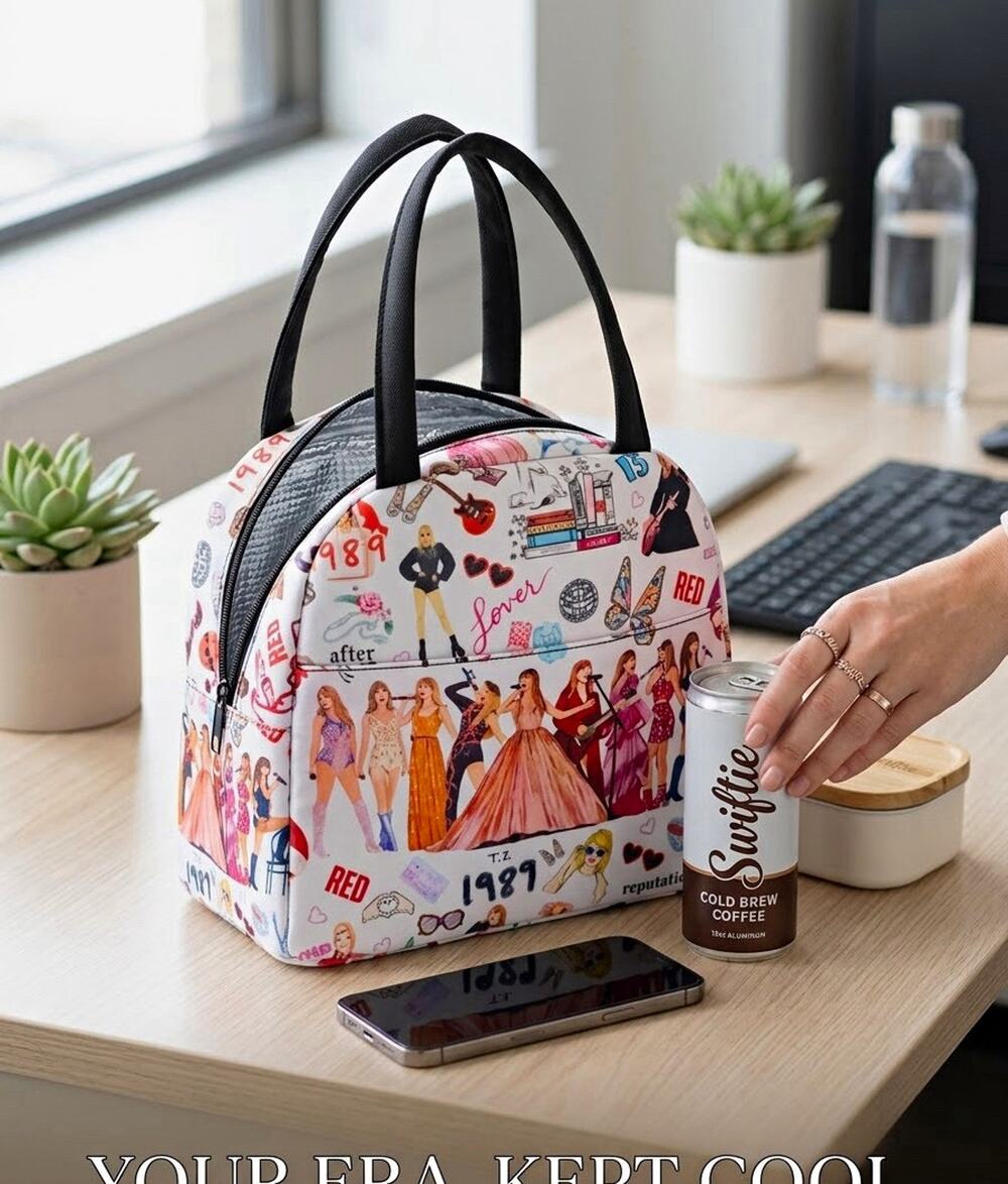 Taylor Swift Eras Tour Insulated Lunch Bag Cooler Tote Fan Merch